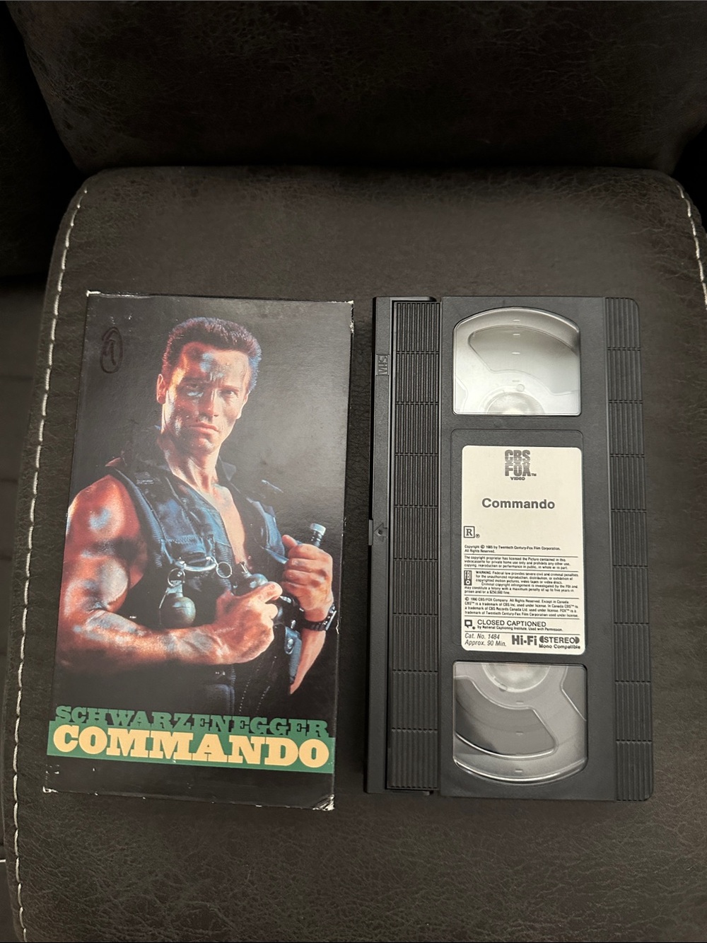 Commando VHS Tape - Black/Gray Rare